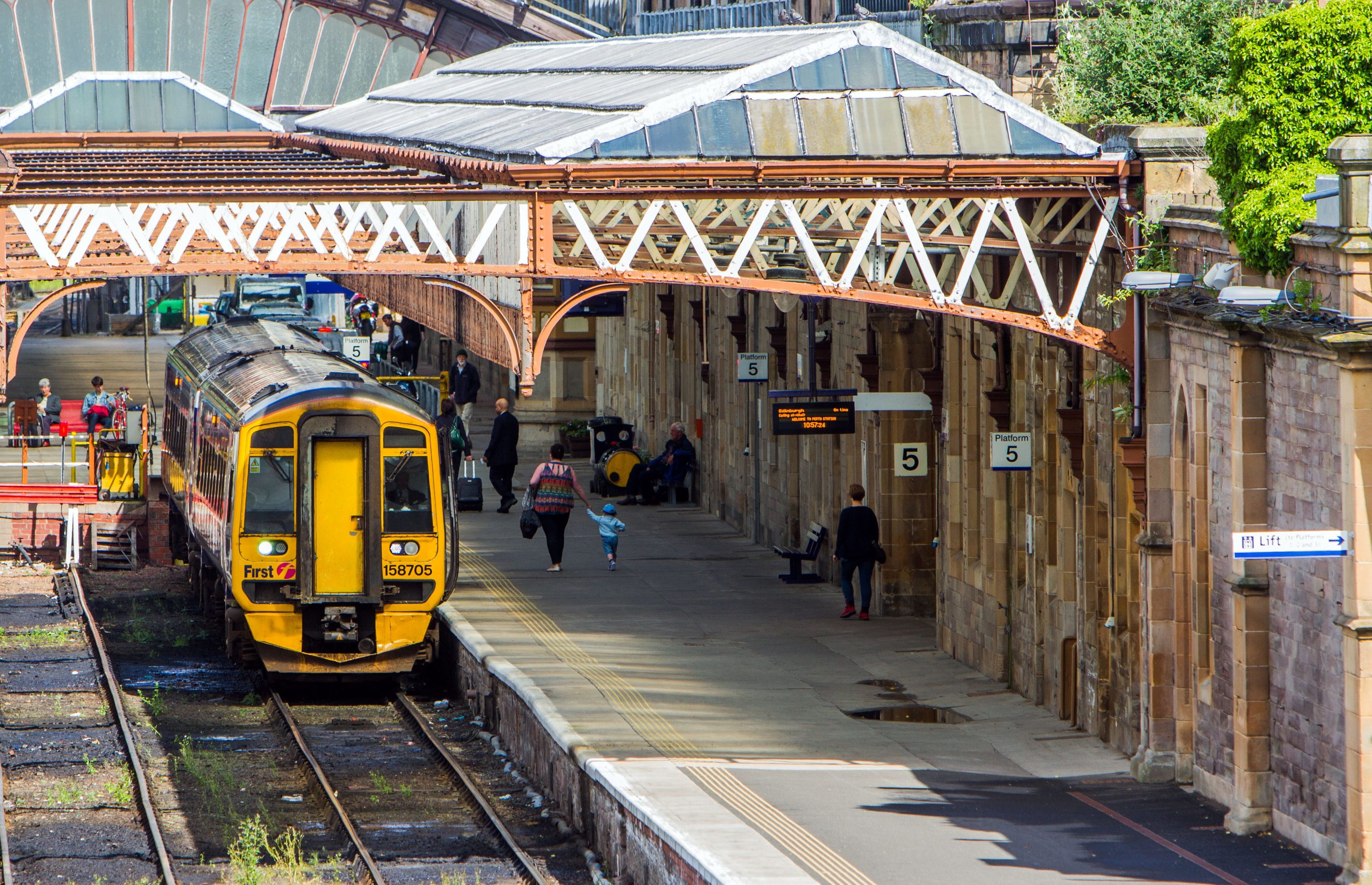 Buses are replacing trains between Perth and Pitlochry.