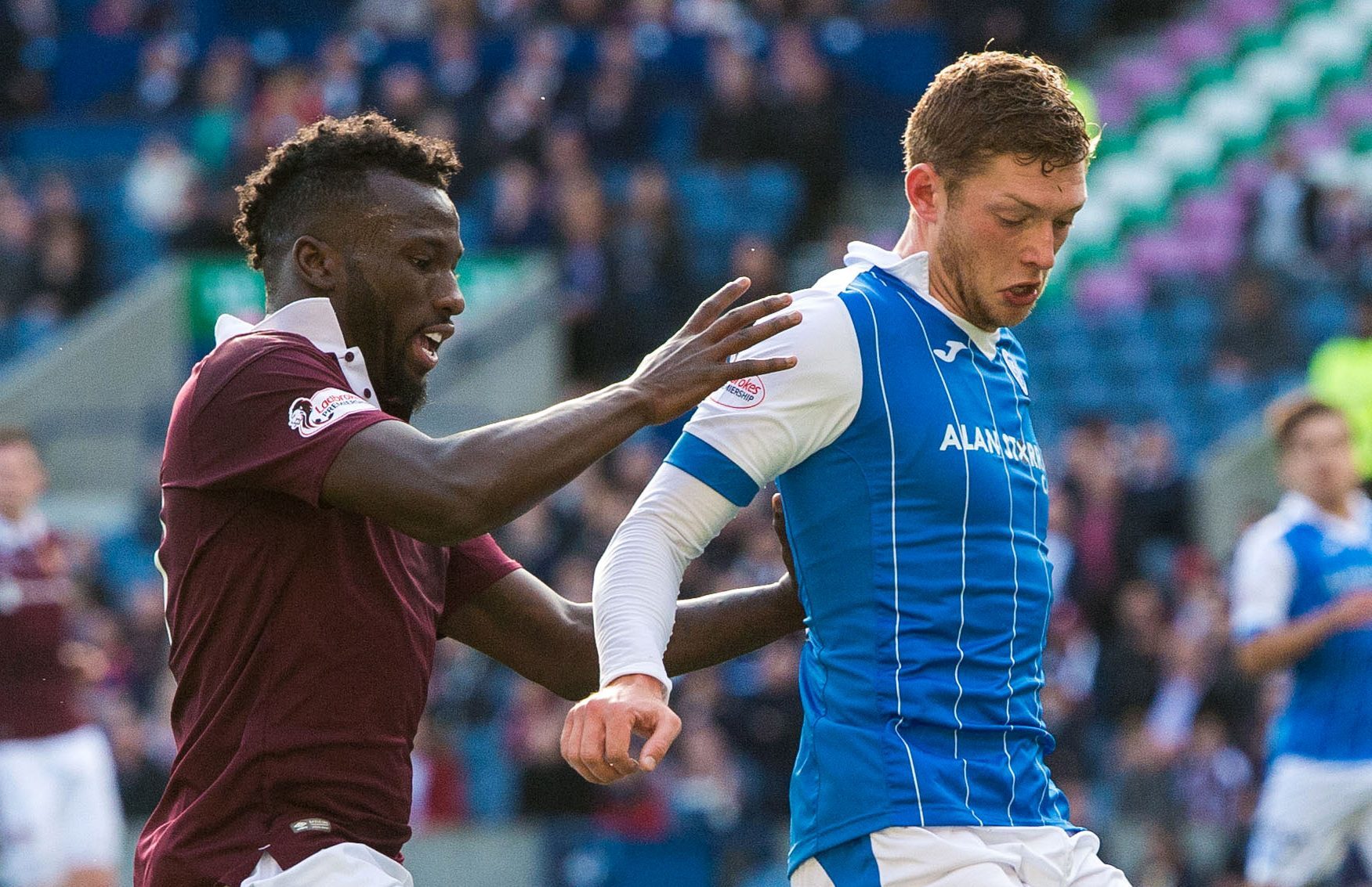 Liam Gordon in action against Hearts.