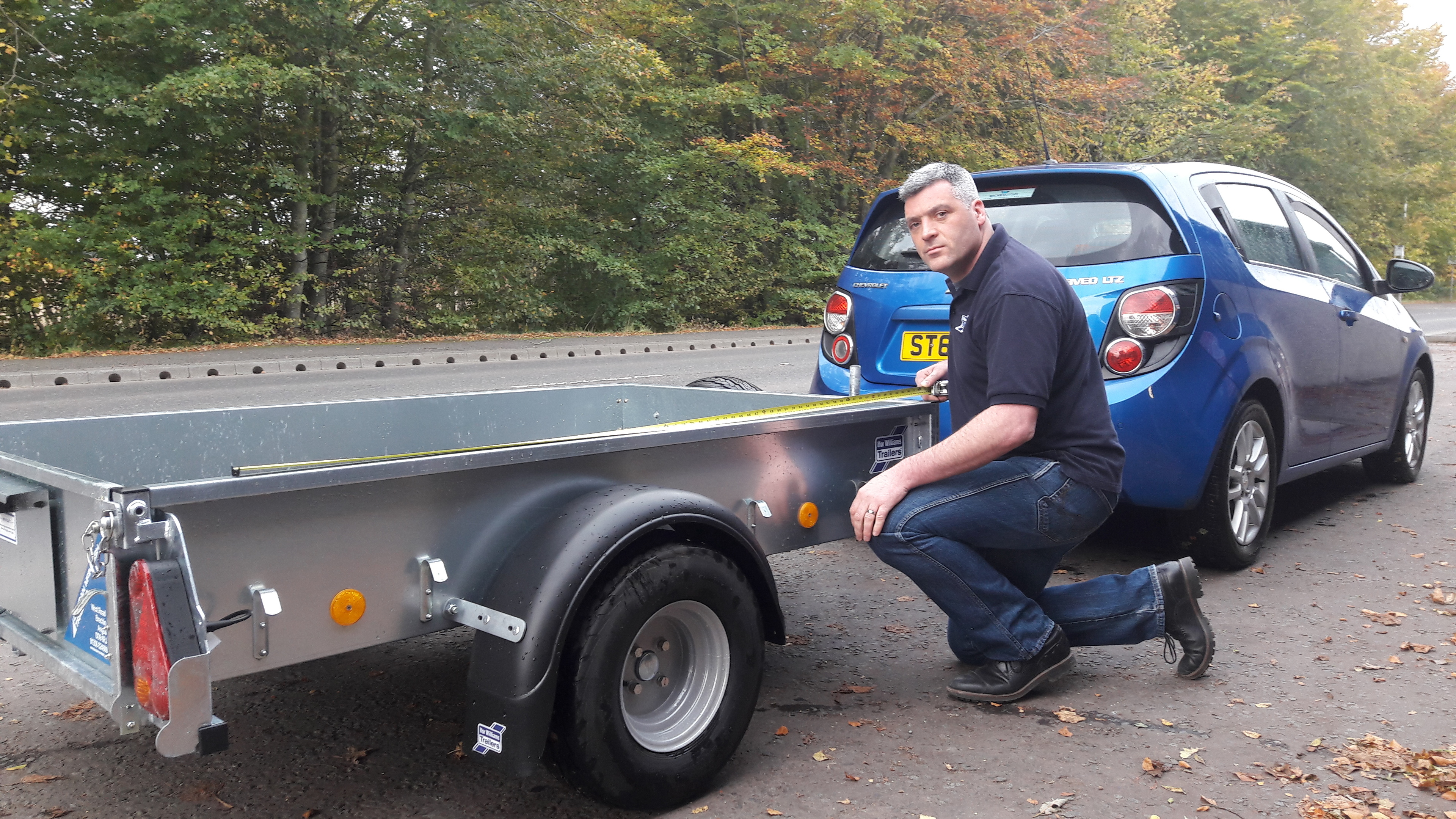 Ian McIntosh with a trailer which would fall foul of the new rule