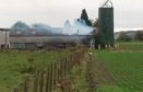 The blaze at Cavelston Farm, Kinross.