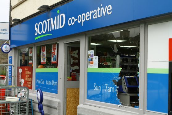 Scotmid on Invergowrie Main Street which was broken into again