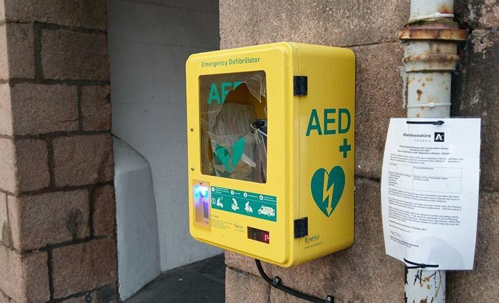 The defibrillator is located in Stonehaven's Market Square
