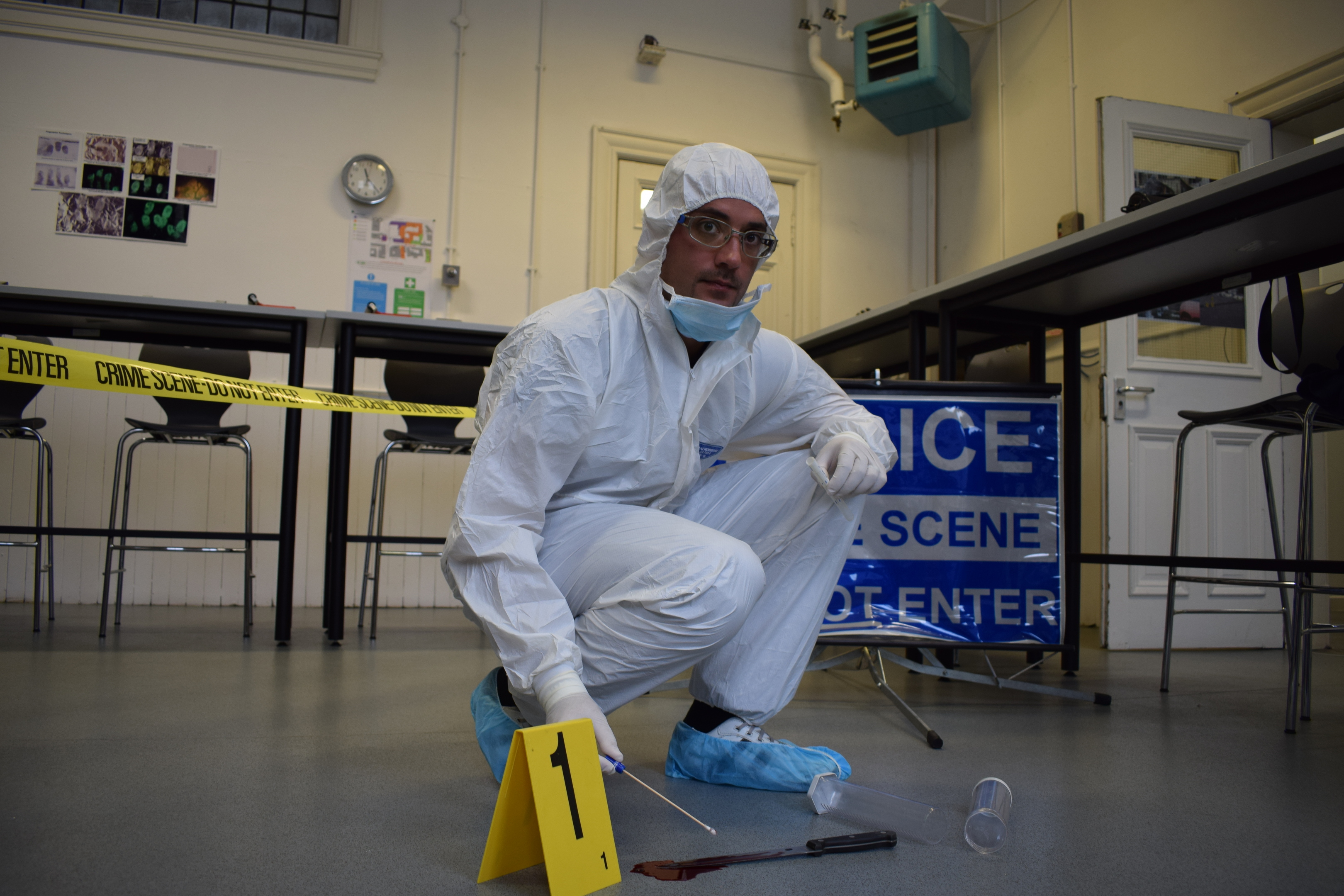 A forensics training lab at Abertay University.