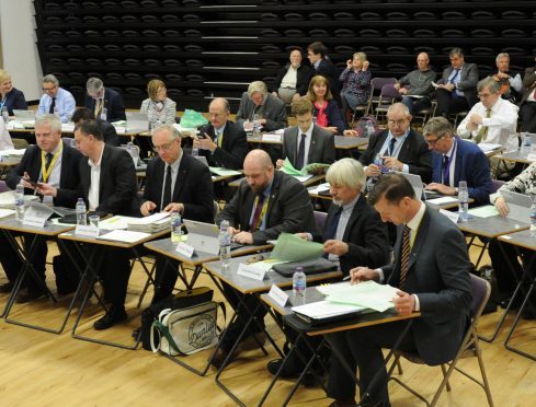 The meeting at Loch Leven Community Campus.