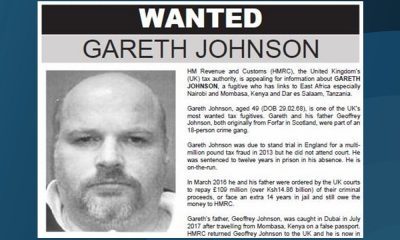 A Kenyan newspaper advert with Gareth Johnson's mugshot