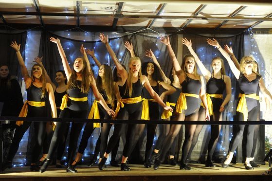 Dancers who opened the 2016 Carnoustie Christmas lights switch-on