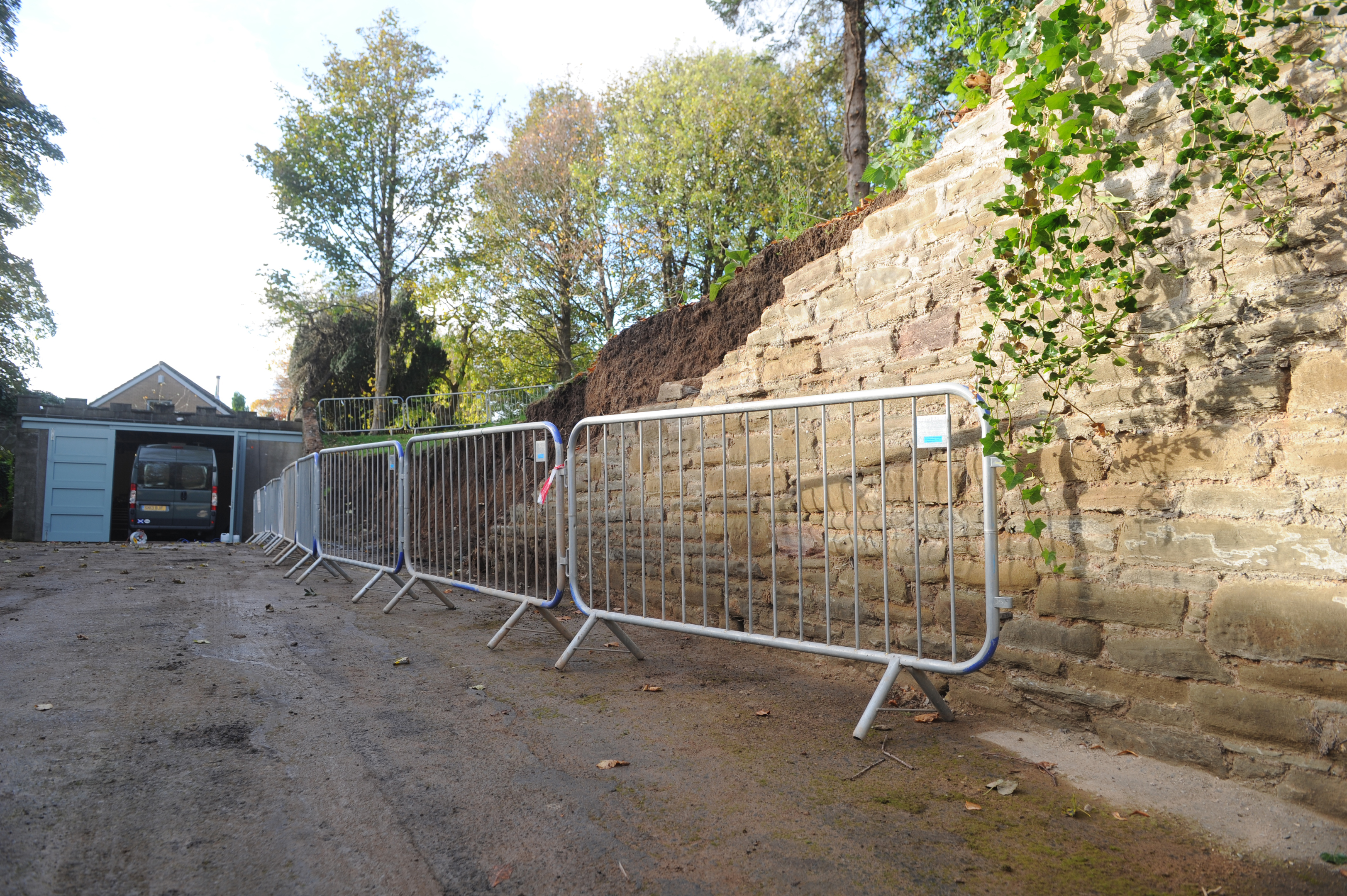 The site has been cleared and safety fences put in place.
