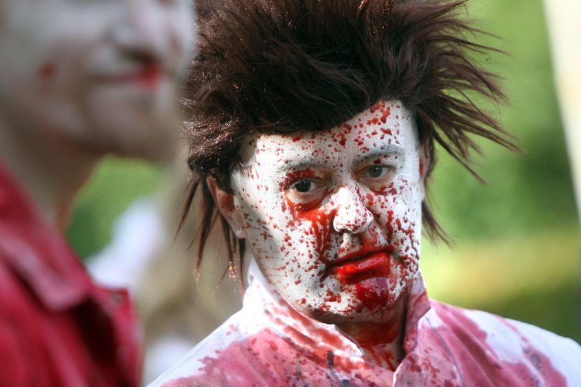 The 6th annual Zombie walk saw attendees dress-up as the popular monster