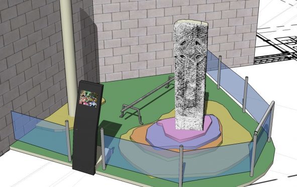 An artist’s impression of how the artefacts might be displayed at the Strathearn Community Campus.