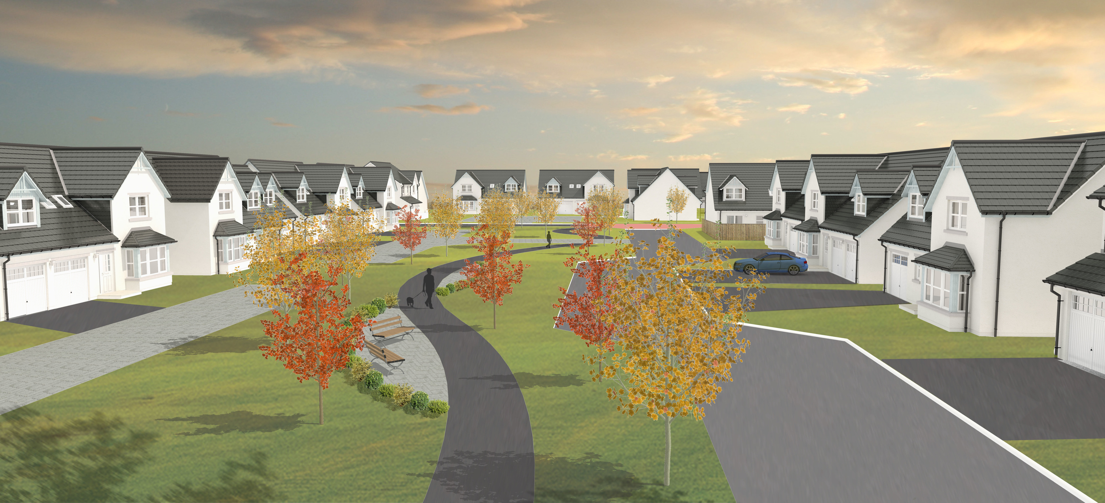 An impression of how the Linlathen development might look.