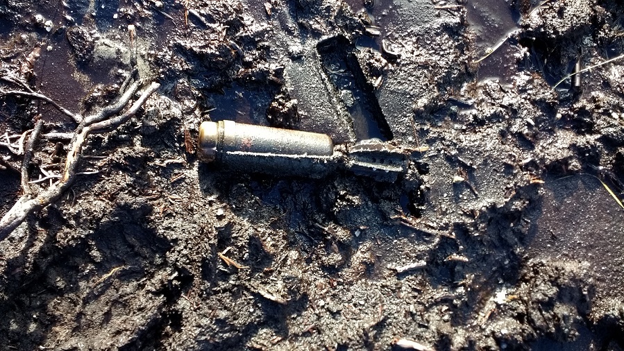 One of the mortar shells.