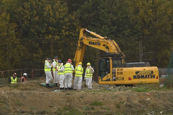 Police begin to search a new area of a landfill site in Milton, Cambridgeshire, for missing RAF gunner Corrie McKeague who was last seen on September 24 2016 in Bury St Edmunds, Suffolk.