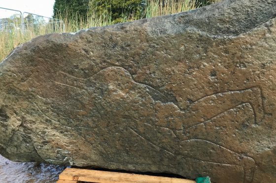 The Pictish stone found in Perth.