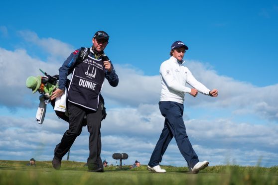 Paul Dunne stayed in stride  in the first round of the Dunhill.