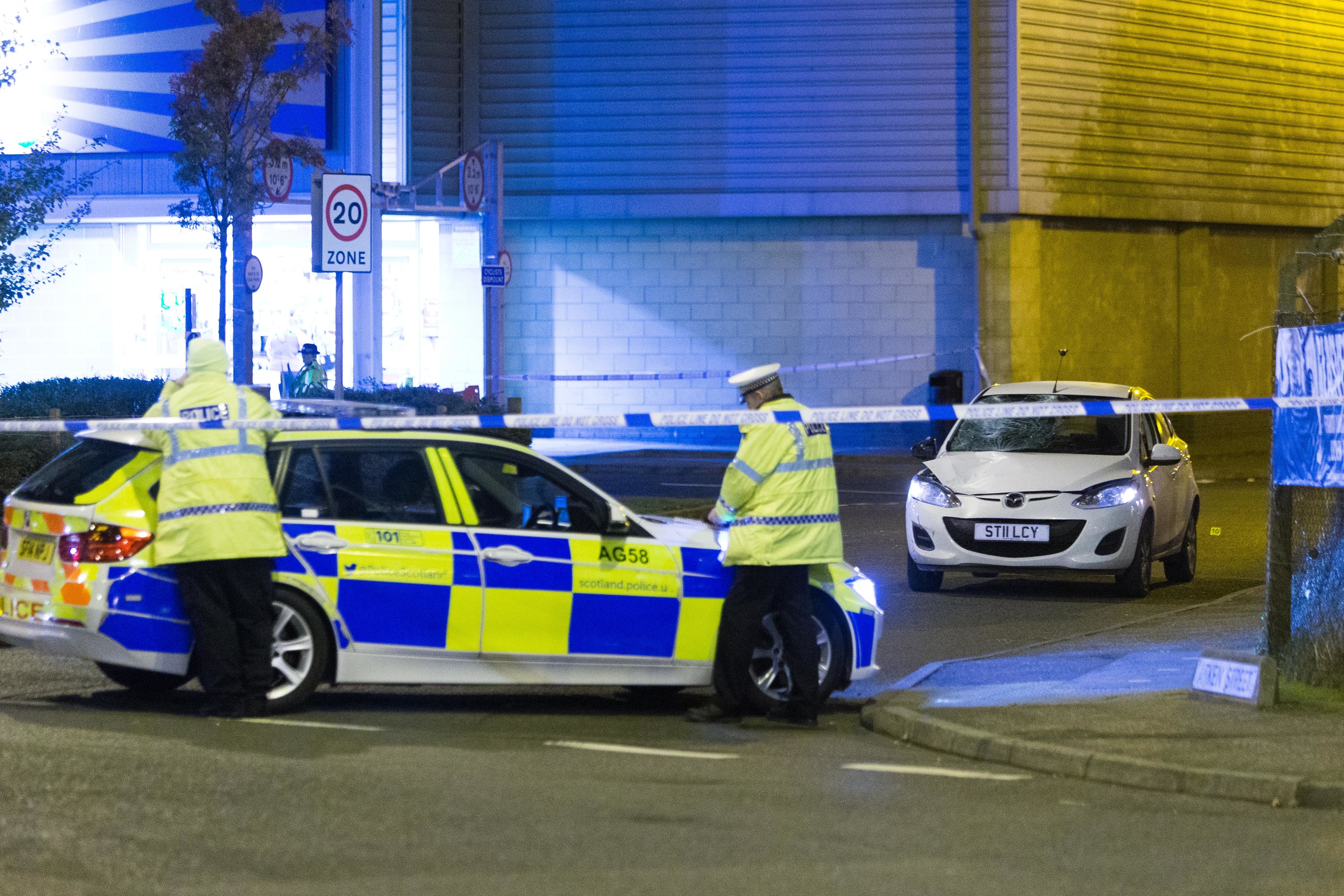 Emergency services were quickly on the scene of the fatal accident near the Riverside Retail Park.