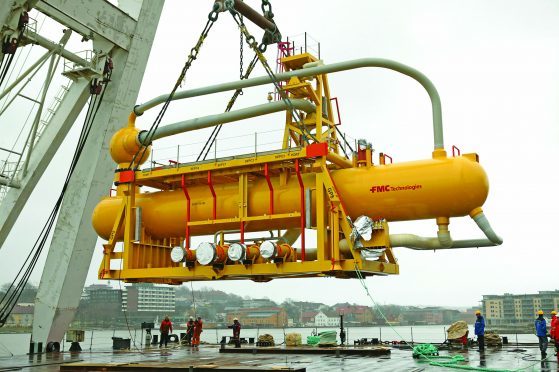 A FMC Technologies built subsea separation unit.