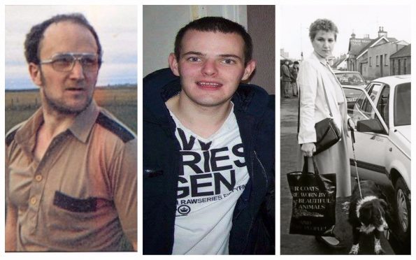 Sandy Drummond (left), Allan Bryant and Lynda Hunter (right)