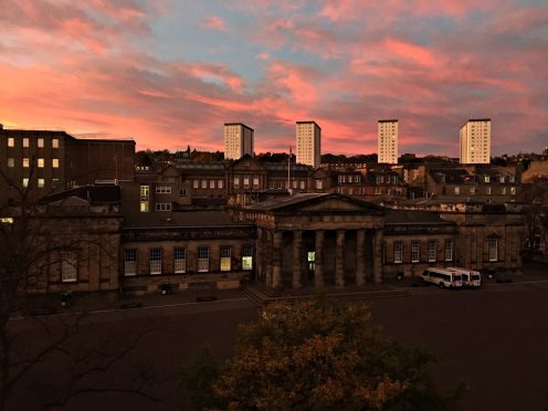 The sunset in Dundee