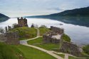 Urquhart Castle on the banks of Loch Ness.