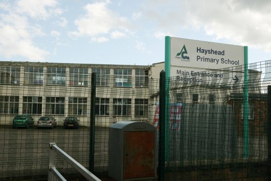 Hayshead Primary School in Arbroath before work started.