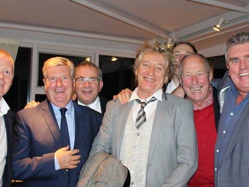 Rod Stewart poses for a photo in Aberdeen. Credit: The Silver Darling Facebook page.