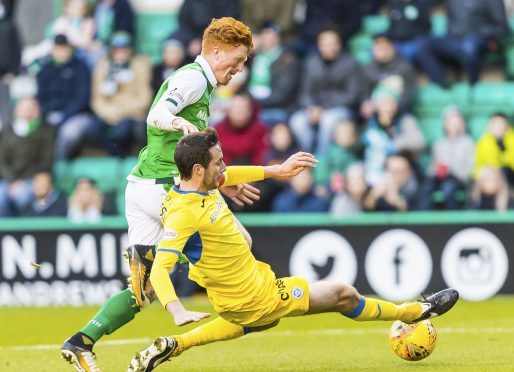 Joe Shaughnessy challenges Simon Murray.