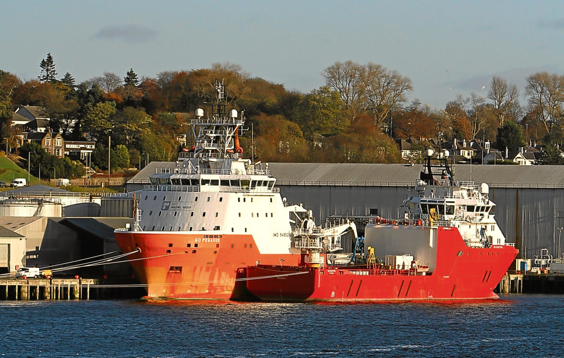 The two Go Offshore (UK) Ltd vessels at Dundee Port.