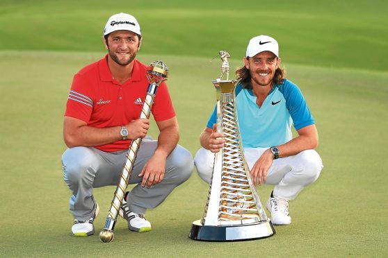 Jon Rahm and Tommy Fleetwood (l) will be formidable Ryder Cup rookies.