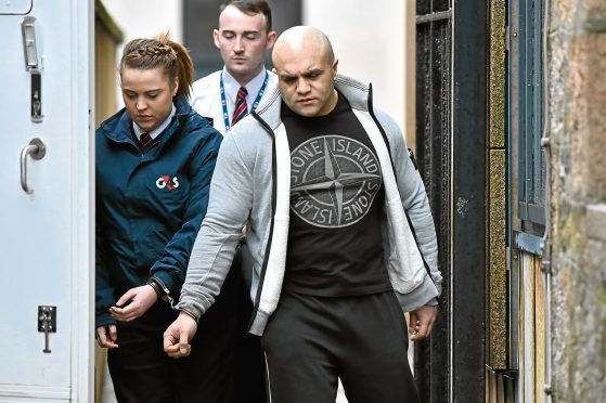 Imran Shahid serving a life sentence for a racist attack has took legal action after he was denied the use of a sex aid.
Imran Shahid leaving Peterhead Sheriff Court.

Picture by KENNY ELRICK     20/11/2017