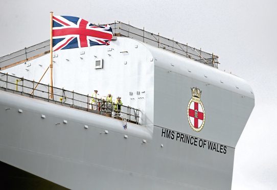 The HMS Prince of Wales aircraft carrier was assembled at Rosyth