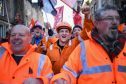 BiFab workers marching on the Scottish Parliament
