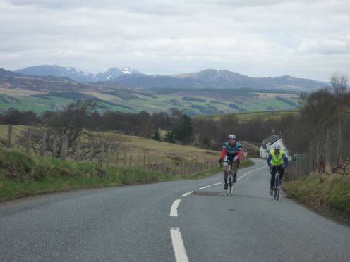 Beinn a Ghlo and Beinn Vrackie in the distance.