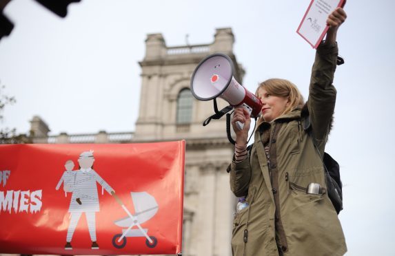 Olga Fitzoy, formerly of St Andrews, on the campaign trail