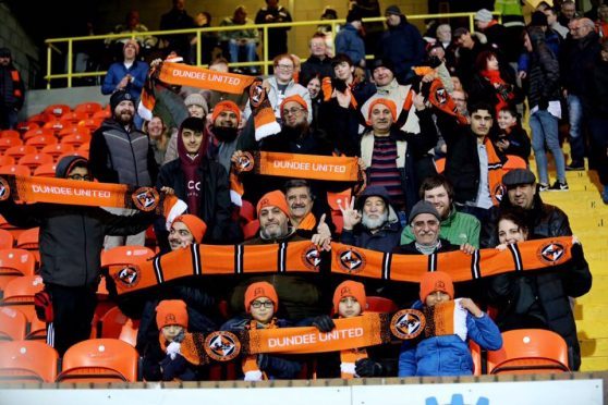 Vali with Dundee United's new fans.