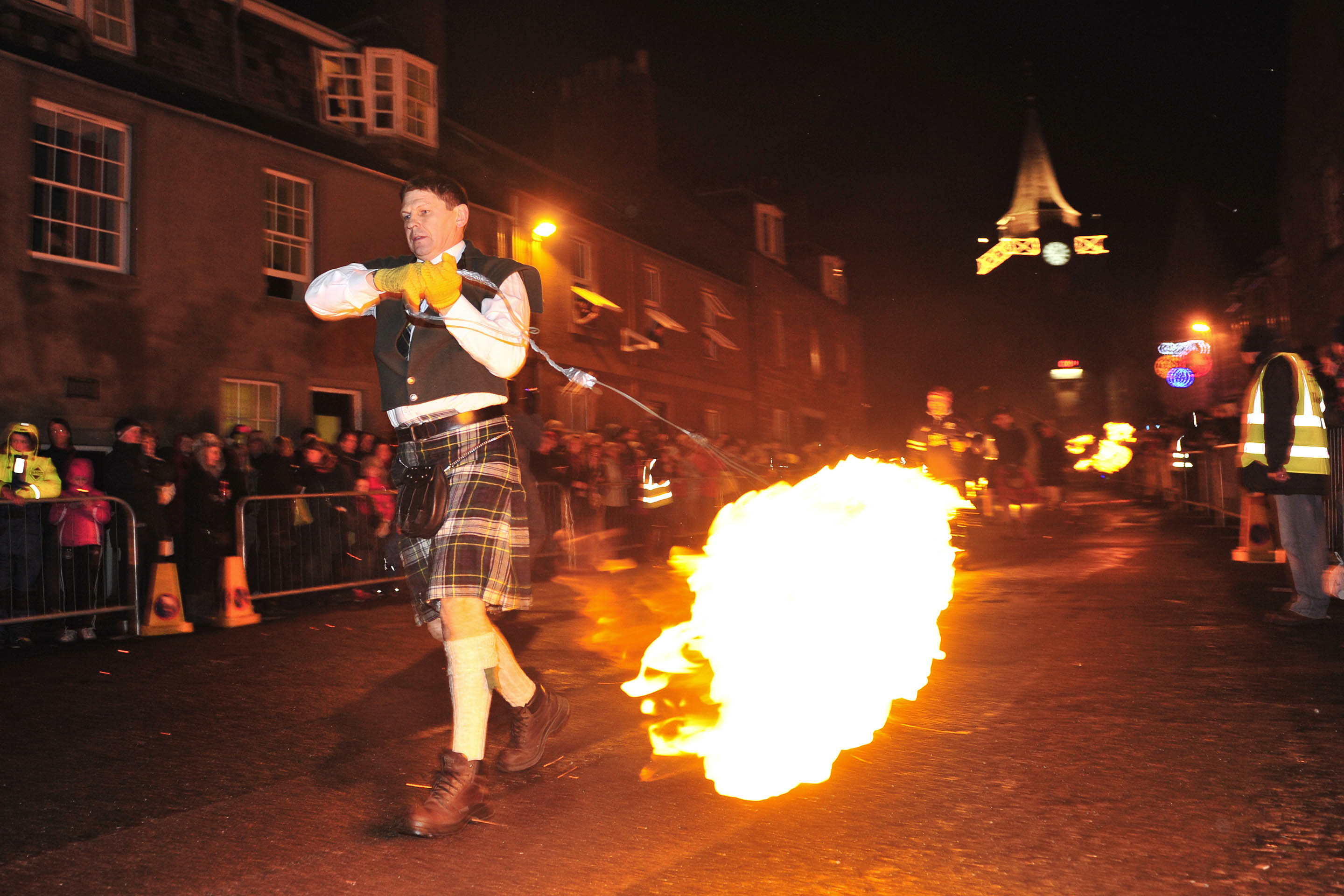 The Stonehaven fireballs parade is one of Scotland's most famous Hogmanay events.