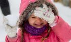 Sofia Upeniece, 4, from Aberdeen enjoying the snow.