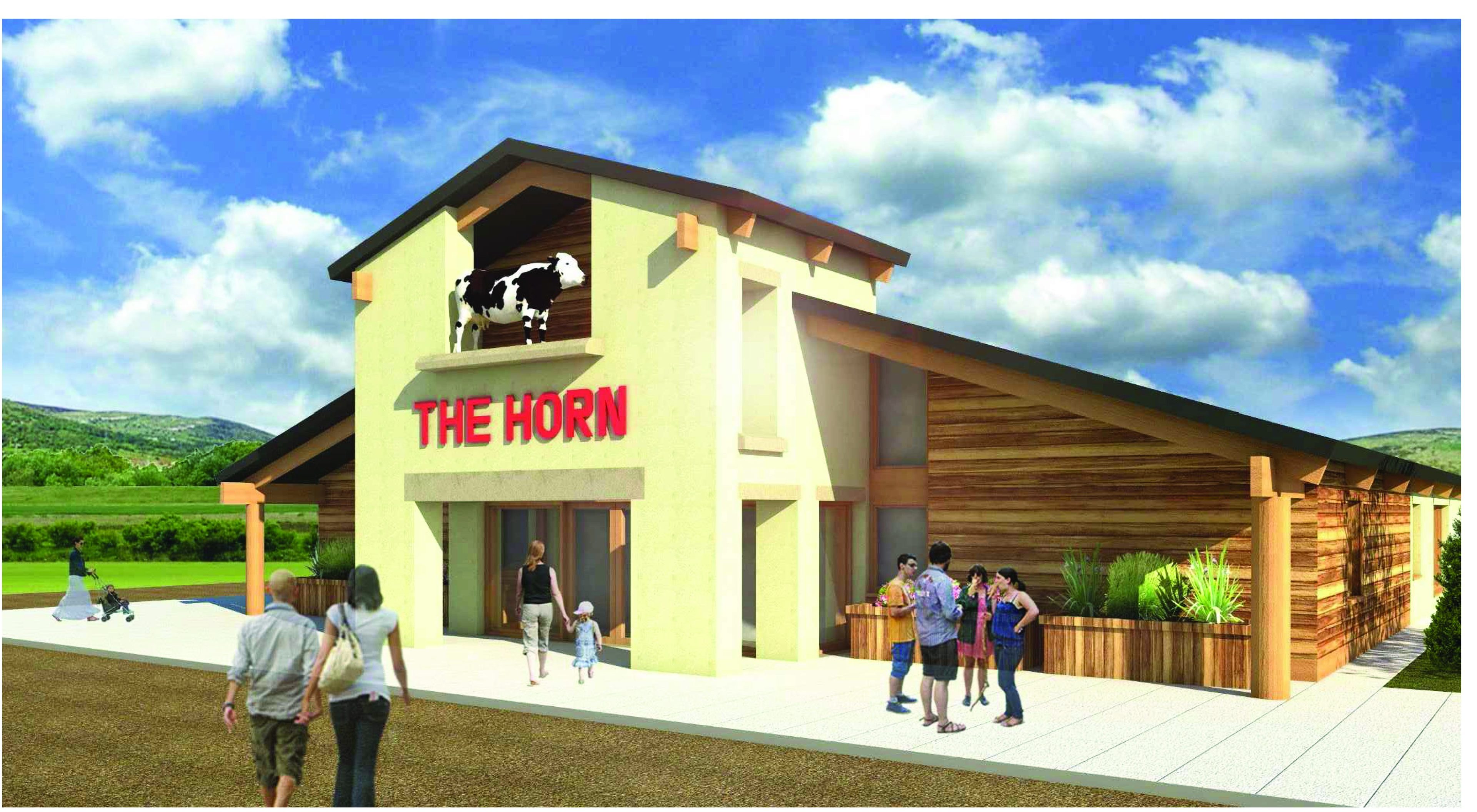 3D image of the new Horn Milk Bar, near Errol.