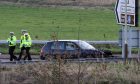The car involved in the accident on the Barry bypass.
