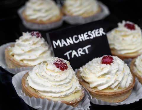 Traditional Manchester tarts for sale.