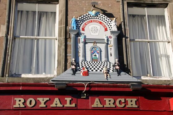 The Holy Royal Arch sign has been a major landmark in the town since the 18th century