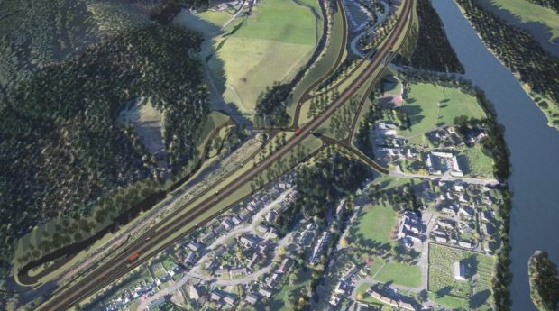 One of the options for the Pass of Birnam to Tay Crossing section of the A9 dualling
