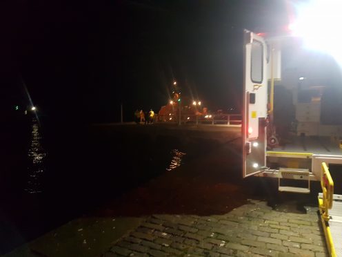 An ambulance transferred the woman to hospital after RNLI members arrived back at shore.