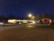 More than a dozen trailers were parked at the South Inch car park on Thursday.