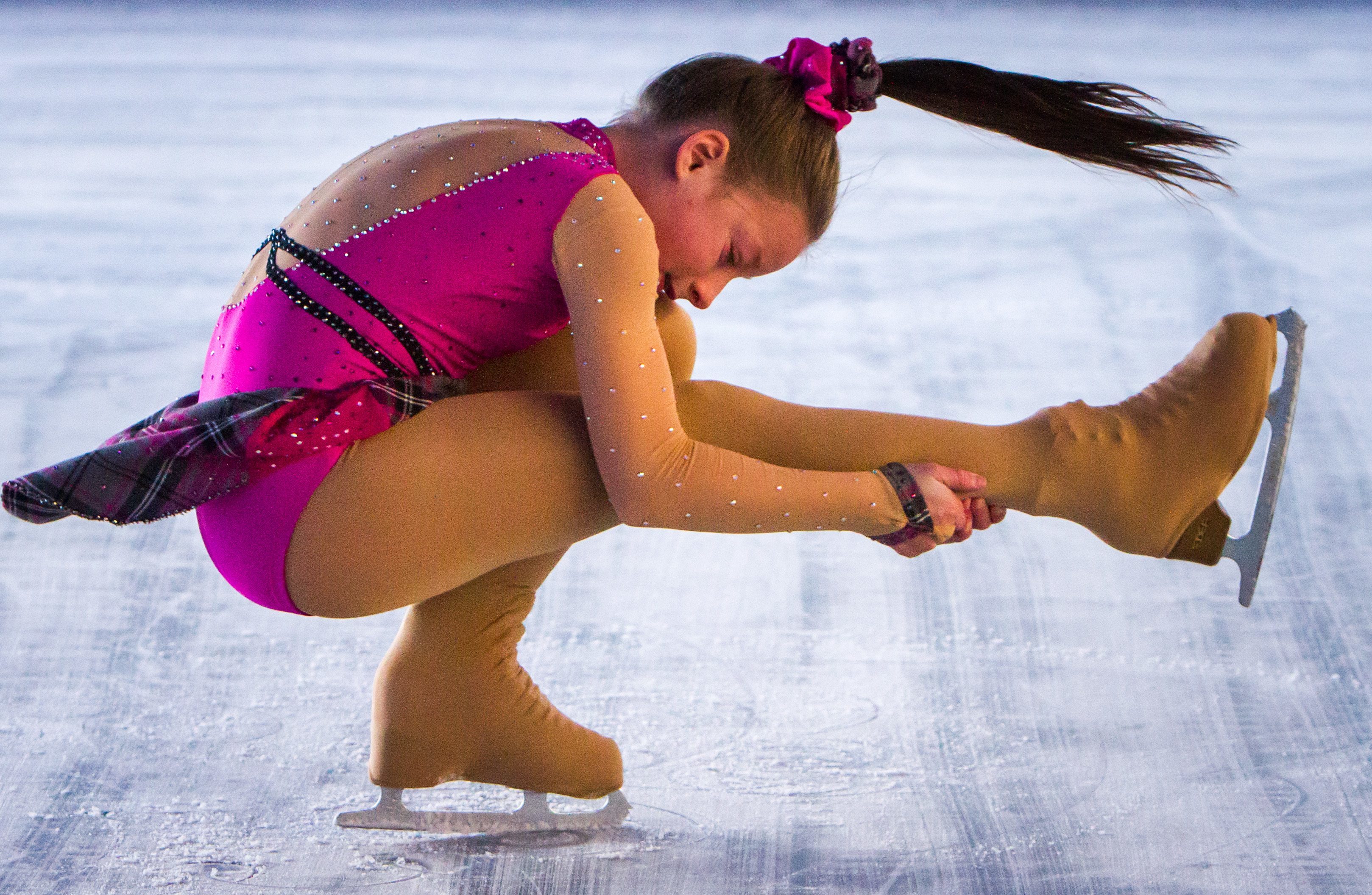 Kiera Connelly opens the rink.