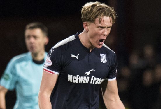 Mark O'Hara celebrates his first goal.