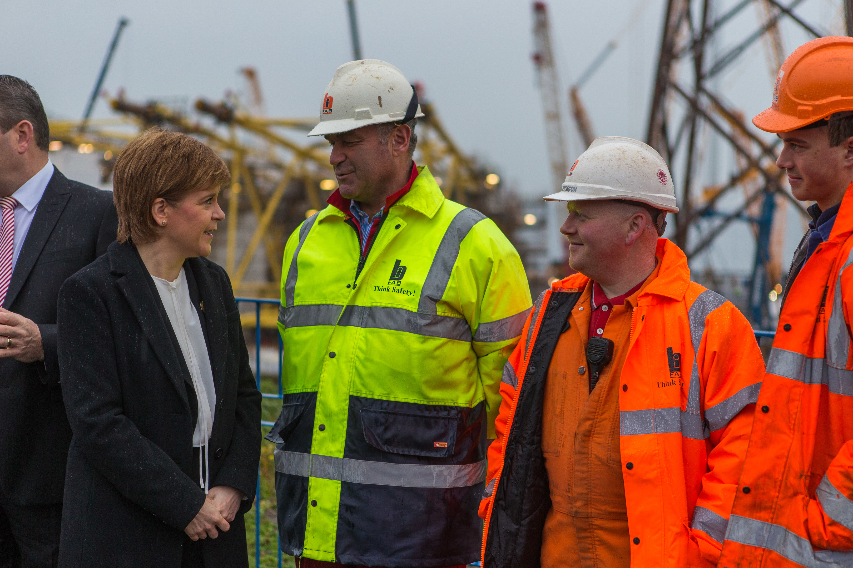 Nicola Sturgeon at BiFab in Methil last November