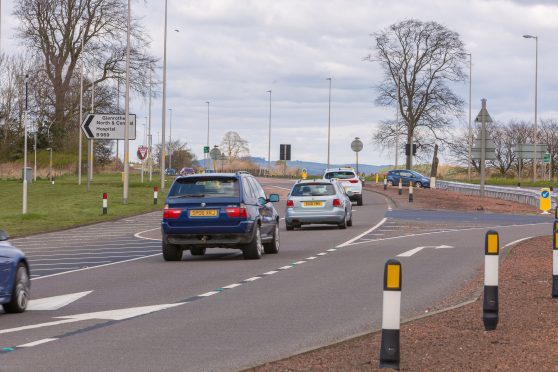 The A92 near Balfarg.