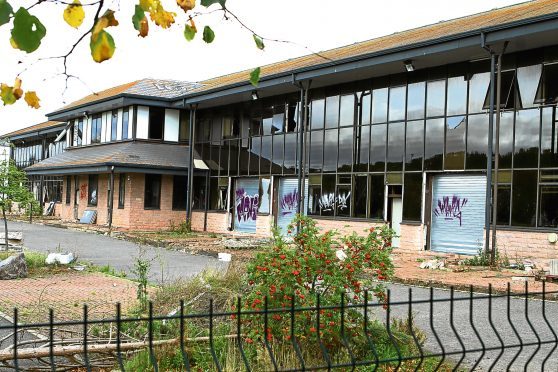 The vandalised building in Technology Park.