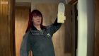 Housing officer Karen checks a property in Collydean, Glenrothes, as part of BBC documentary The Council.