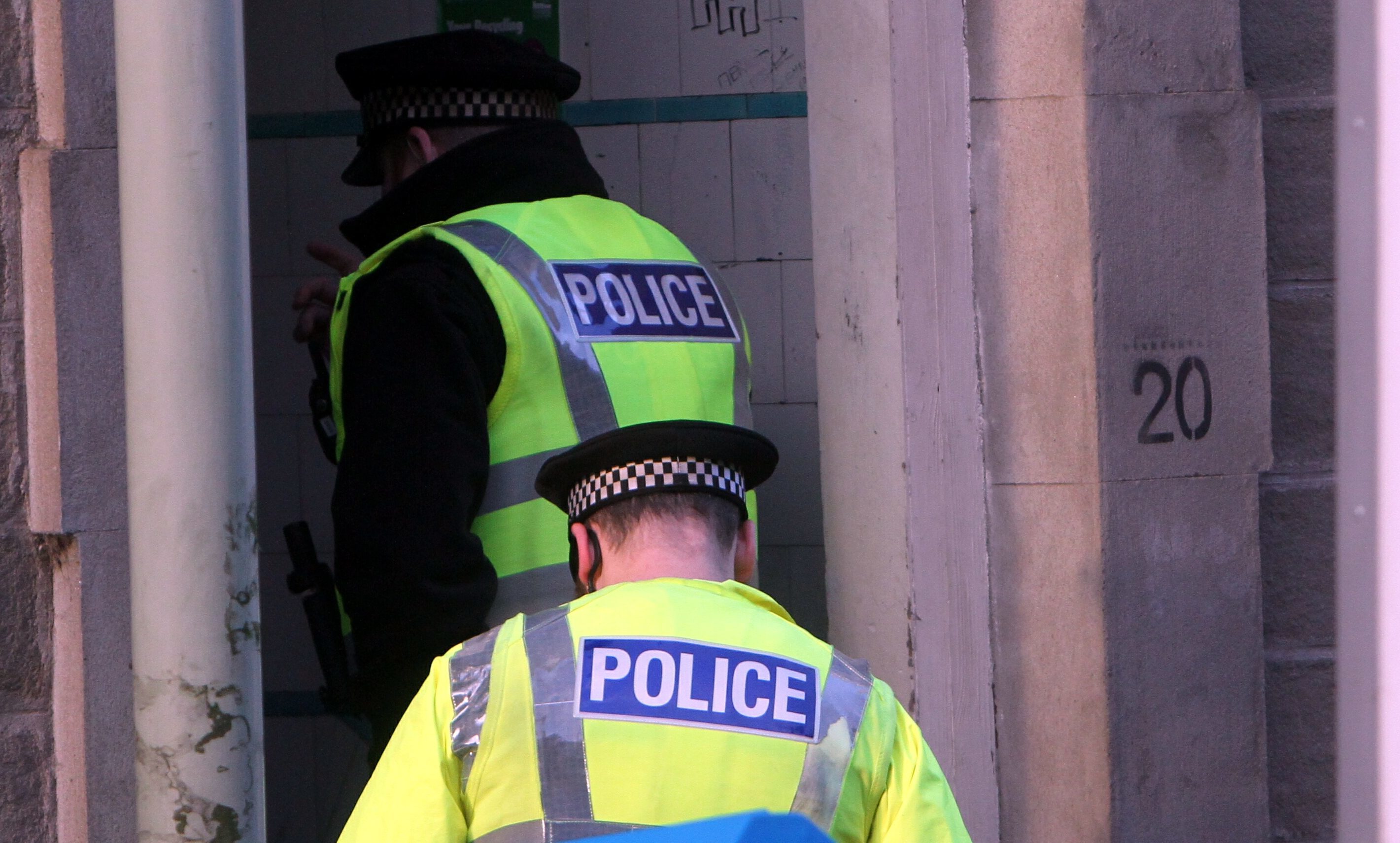 Police investigating a double murder in Dundee in December 2016.